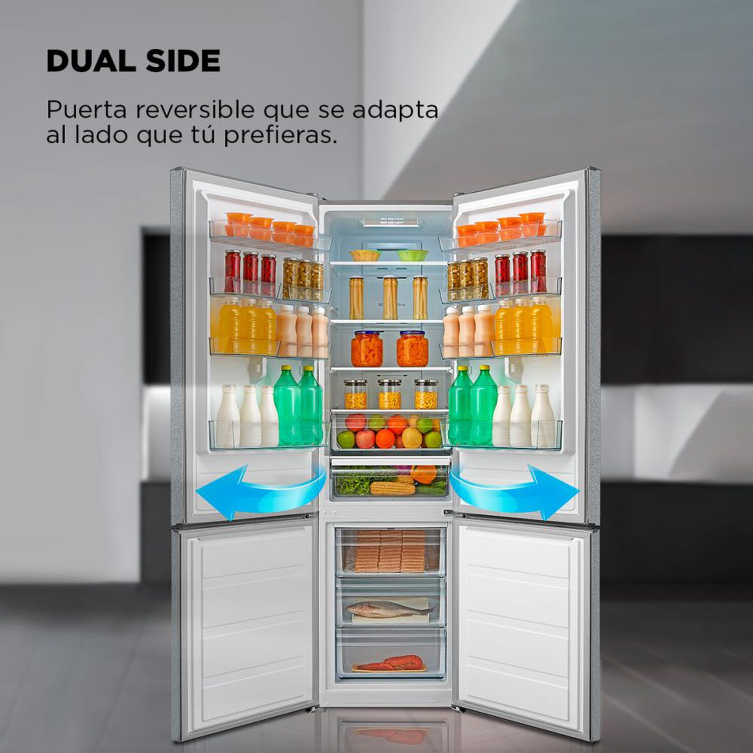 Refrigerador Bottom Freezer Midea MDRB489MTE50 / No Frost / 330 Litros / C image number 6.0