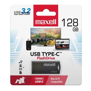Pendrive Maxell Usbtc Tipo C 128gb 3.2 Negro