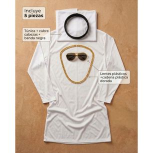 Disfraz Cosplay Jeque Arabe Adulto Halloween Tunica