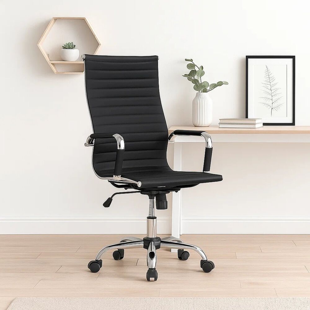 Silla Ejecutiva Luxor Cuero Sint&eacute;tico - Negro image number 8.0