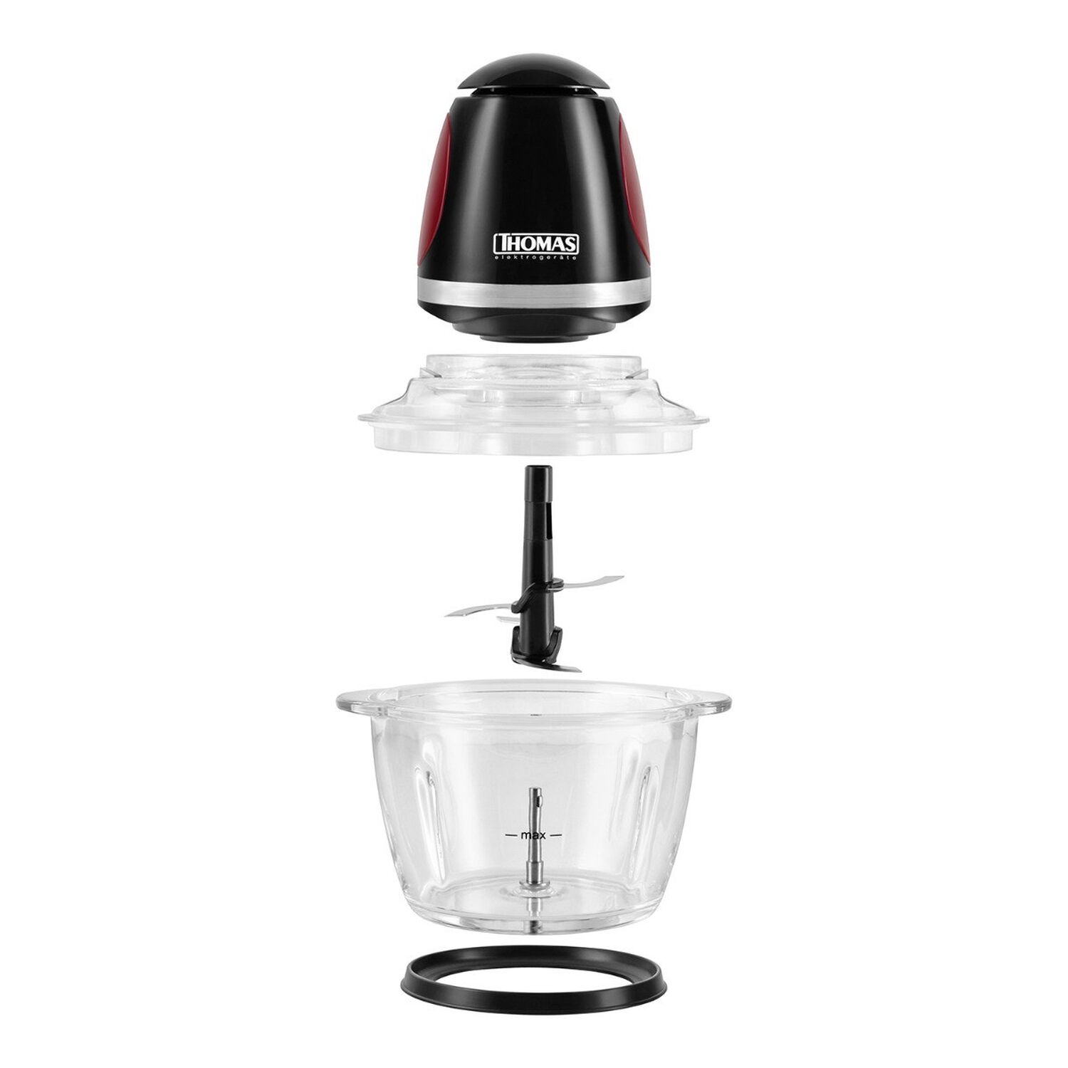 Picadora El&eacute;ctrica De Alimentos Thomas 200w Bowl De Vidrio 1 Litro Cuchillas Acero Inoxidable image number 4.0
