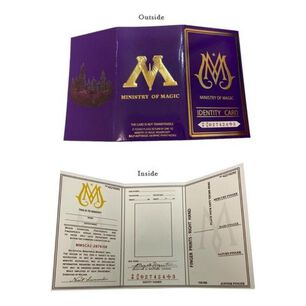 Tarjeta De Identificaci&oacute;n Ministerio De Magia Harry Potter