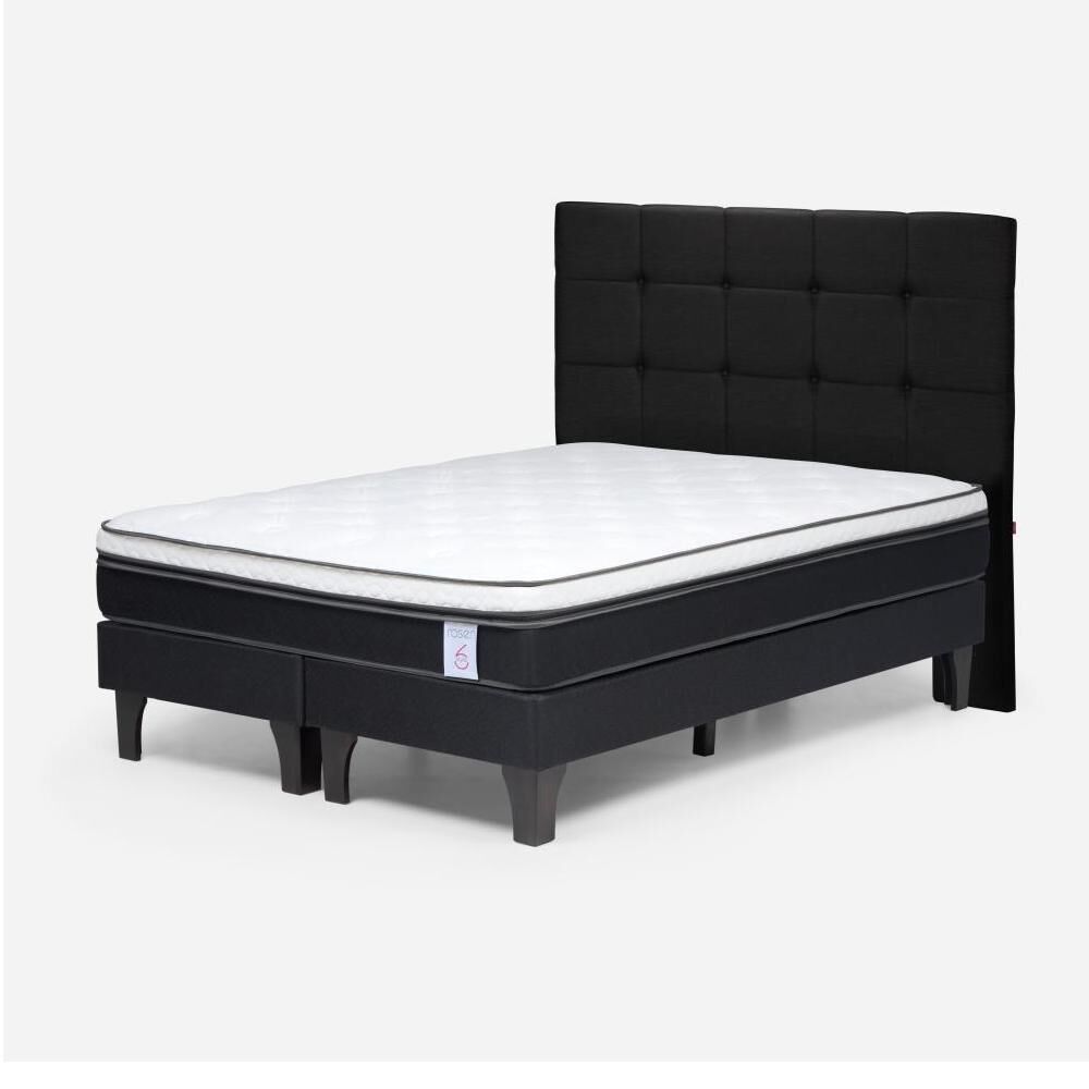 Cama Europea Rosen New Style 6 / 2 Plazas / Base Dividida + Respaldo image number 1.0