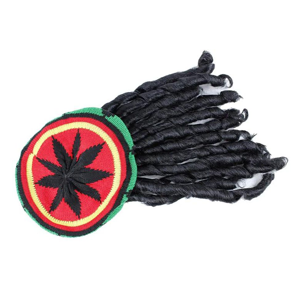 Gorro Reggae Bob Marley Con Peluca Cotillon Disfraz image number 2.0