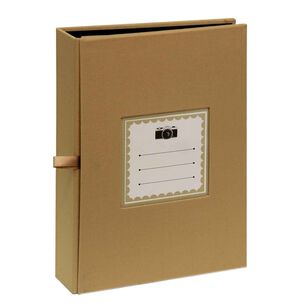 Album Hojas Negras Con Tapa De Tela Beige Para Ensobrar 10x15 Cm / 100f Vgo