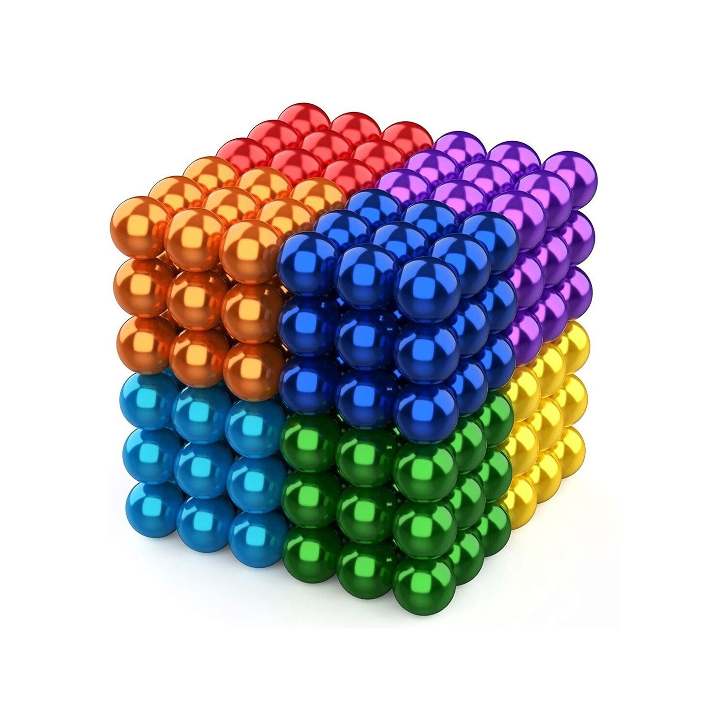 Cubo Did&aacute;ctico Magnetico De 216 Bolitas 3mm Multicolor - Ps image number 0.0