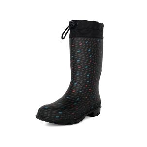 Bota De Agua Con Polar Biela Gotas Negro Alquimia