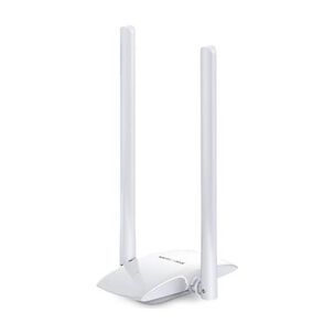 Adaptador De Red Wifi Usb Mercusys Mw300uh, 300mbps, Doble Antena, Alta Ganancia 5dbi