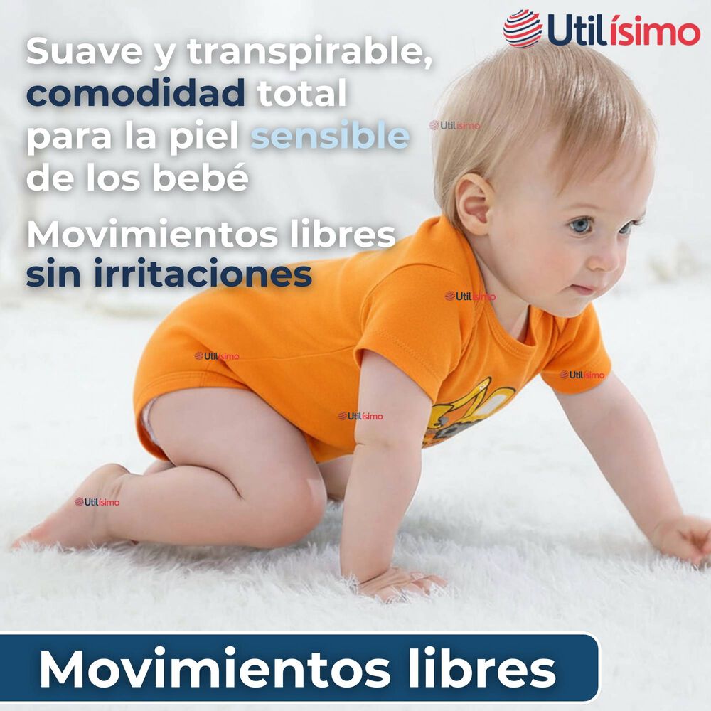 Pack 4 Bodys Ni&ntilde;o Manga Corta Tedmimak 100% Algod&oacute;n Baby Builders In Action image number 5.0