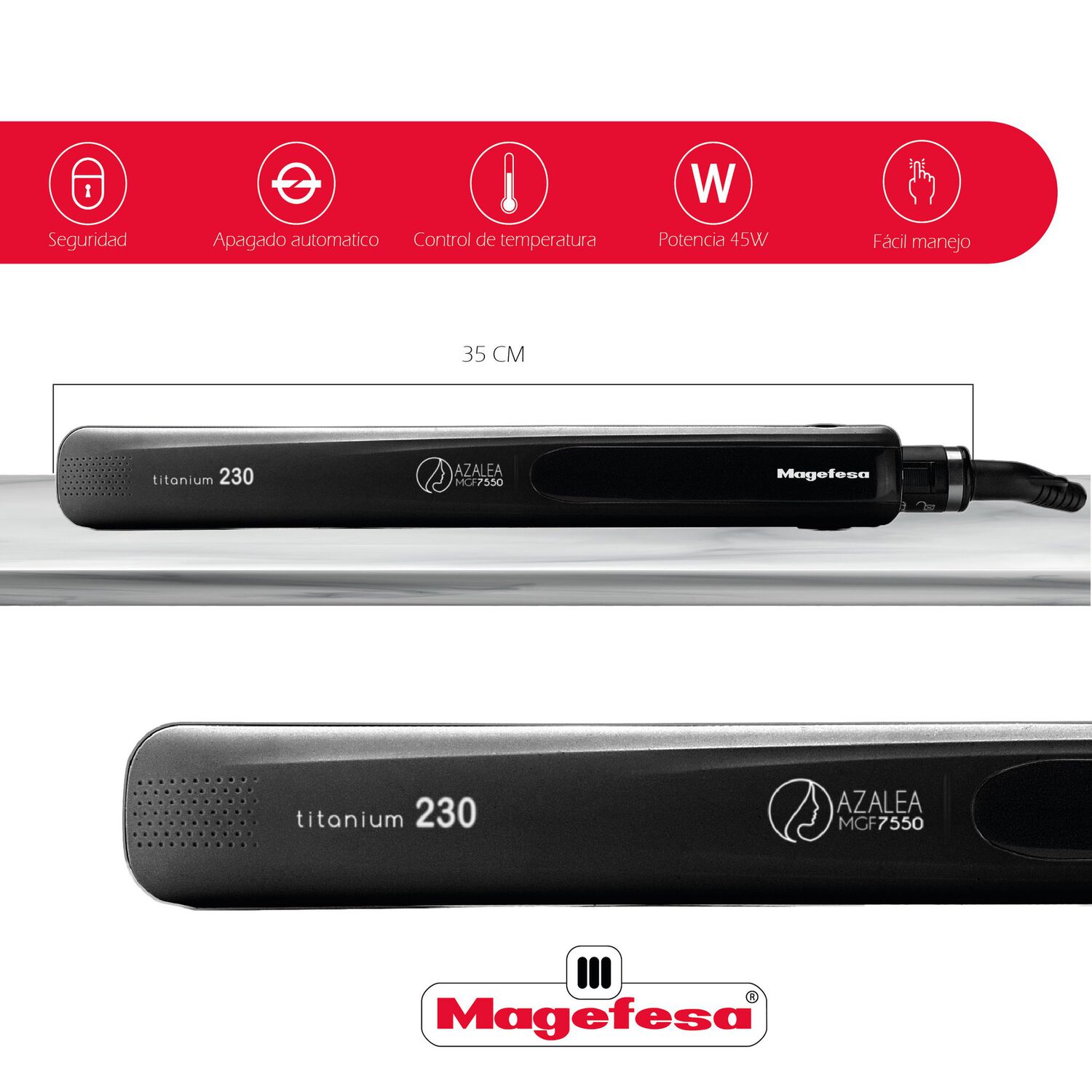 Plancha De Pelo Magefesa Azalea Black Mgf7550 image number 3.0