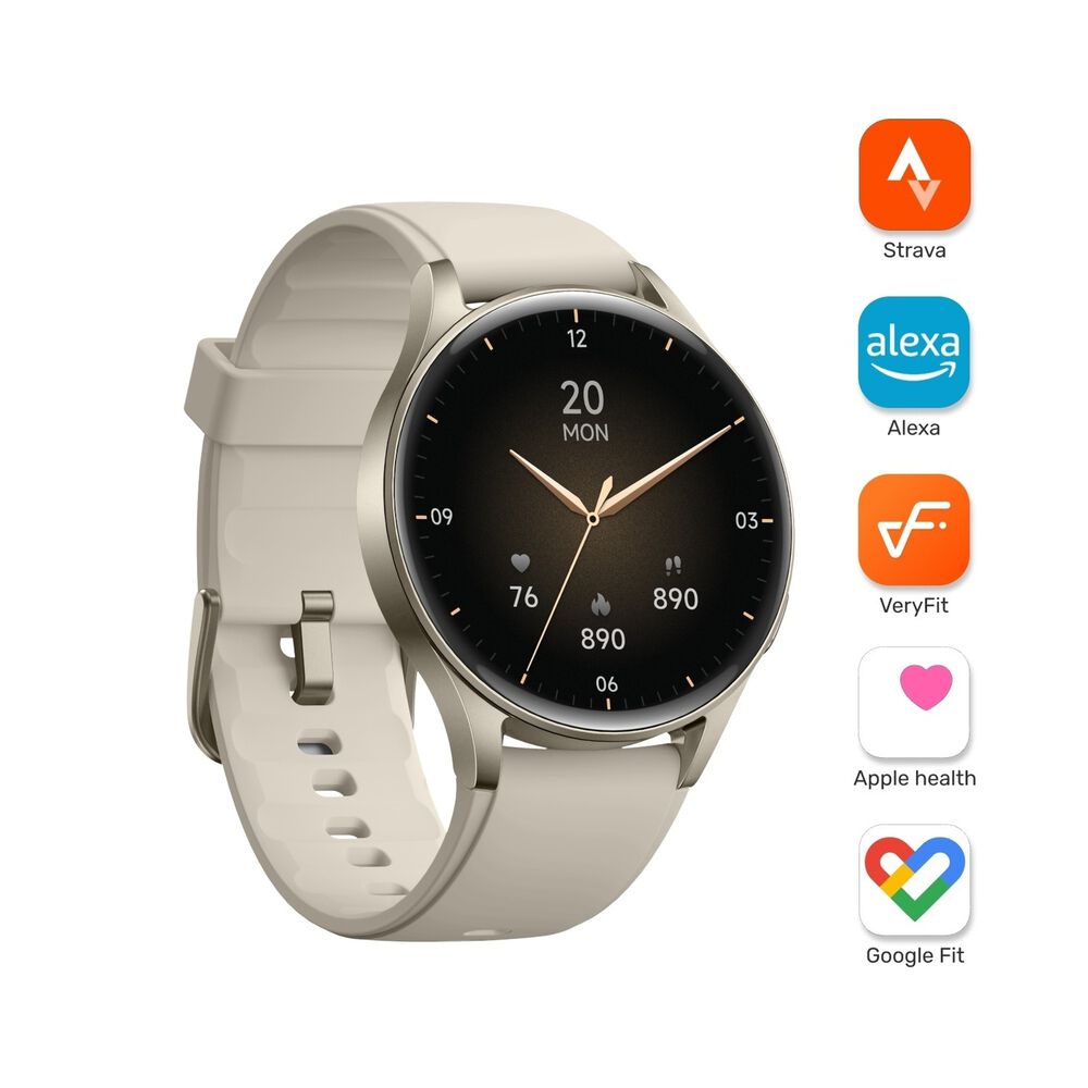 Pack Smartwatch Lhotse Vibe 05 Cream + Parlante Rojo image number 1.0