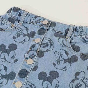 Short Ni&ntilde;a Azul Mezclilla Minnie Disney