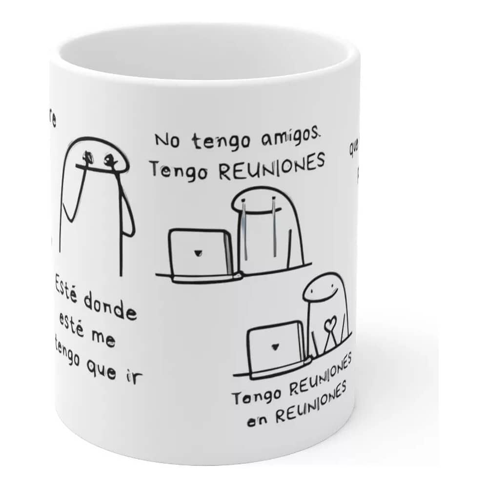 Taza Meme Flork - Soy El Hombre Reuni&oacute;n - Cer&aacute;mica Divertida image number 1.0