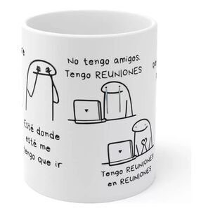Taza Meme Flork - Soy El Hombre Reuni&oacute;n - Cer&aacute;mica Divertida