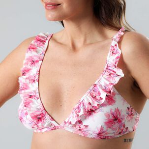 Triangulo Con Vuelos Flores Mujer 33135-65