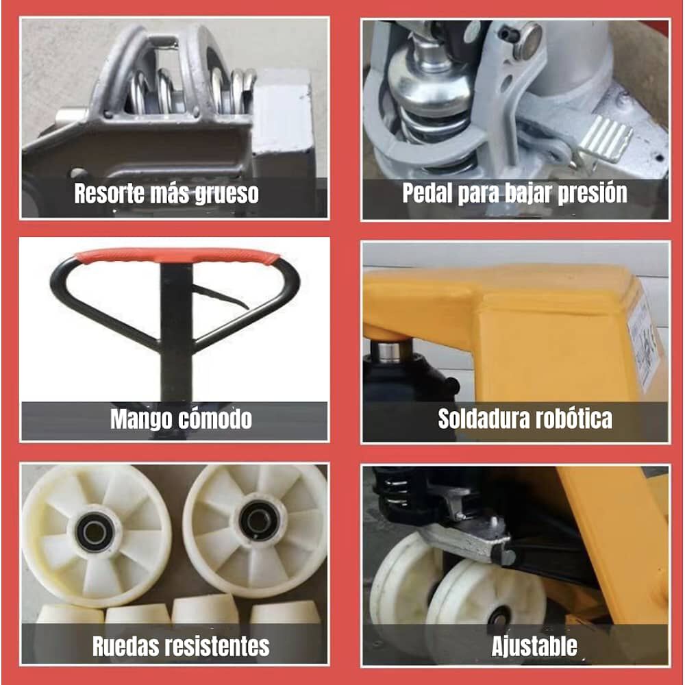 Transpaleta Manual 3000 Kilos 685mm By Lubabycas image number 2.0