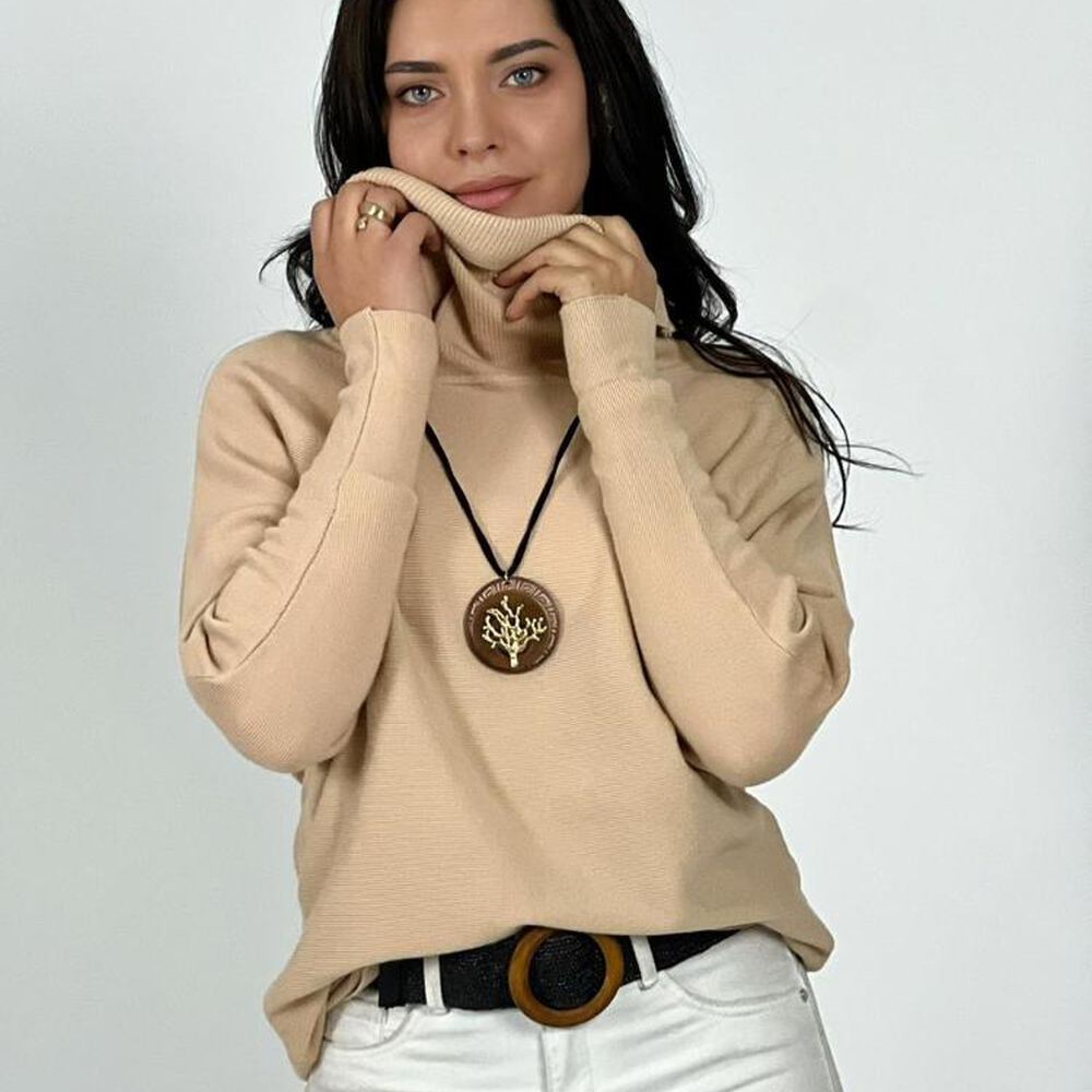 Sweater Spandex De Lana Cuello Alto image number 3.0
