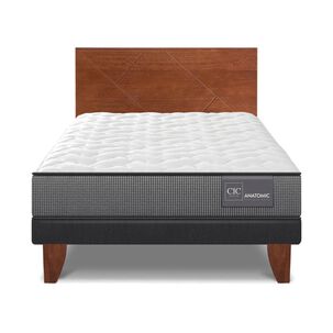 Cama Europea Cic Anatomic / 1.5 Plazas / Base Normal + Respaldo