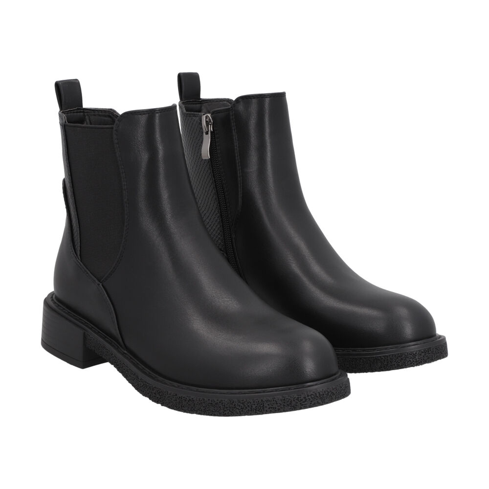 Botin Mujer Negro City Police image number 4.0