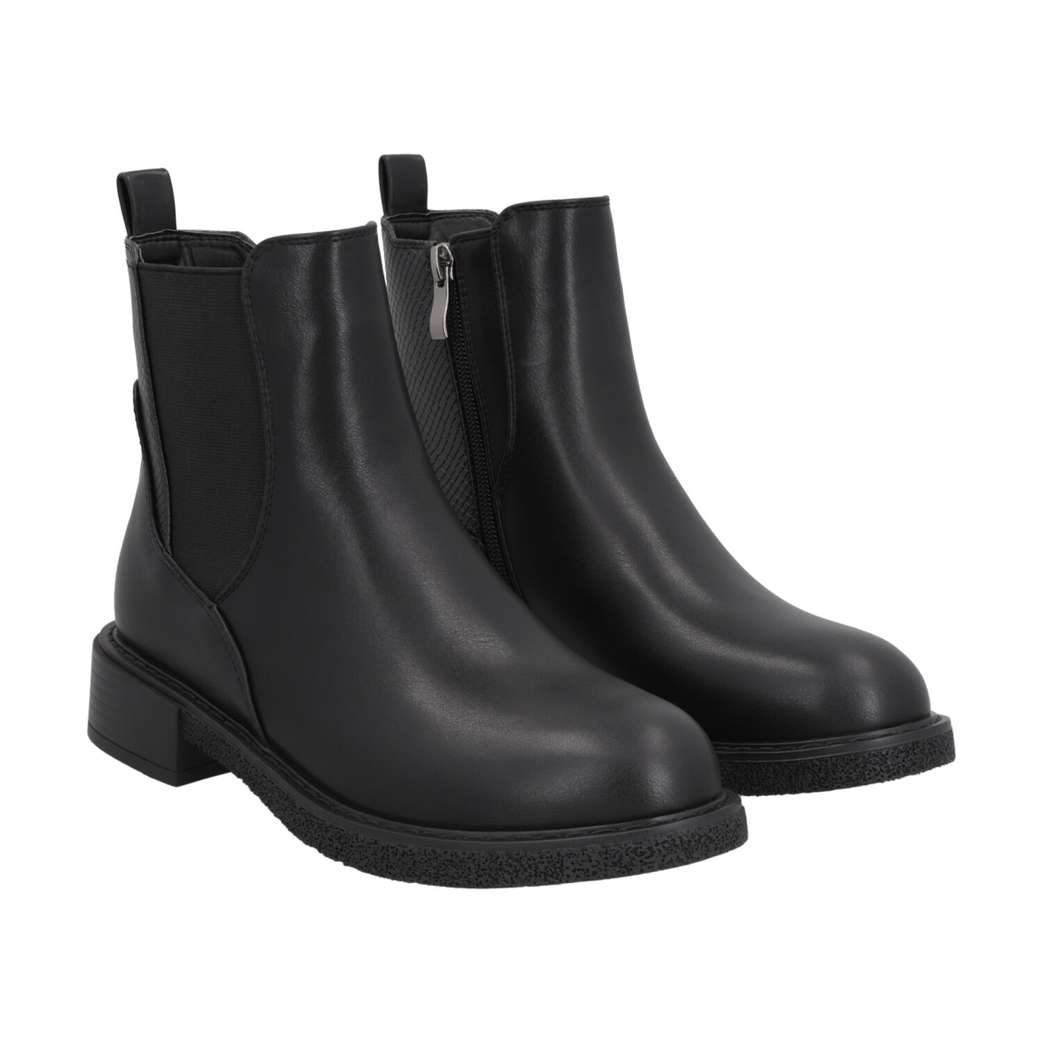 Botin Mujer Negro City Police image number 4.0