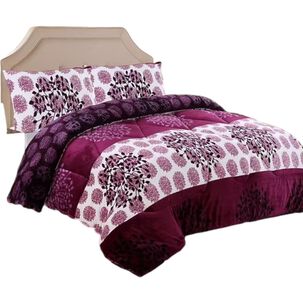 Cobertor De Invierno Plush Con Chiporro1.5 Plazas + 1 Fundas De Almohada Ccp-33
