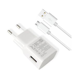 Cargador De Pared Casa Celular 1 Usb 2amp Carga R&aacute;pida Smartphone Con Cable V8 Micro Usb