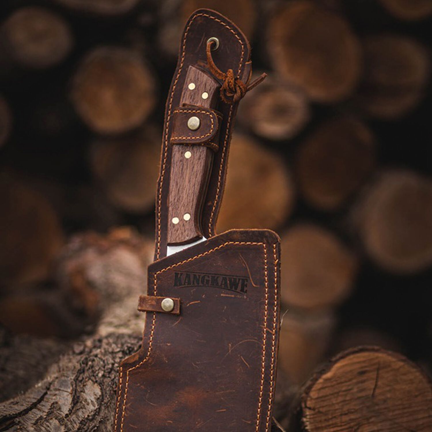 Machete 7" Parrillero Ri&ntilde;ihue Con Funda De Cuero Caf&eacute; image number 1.0