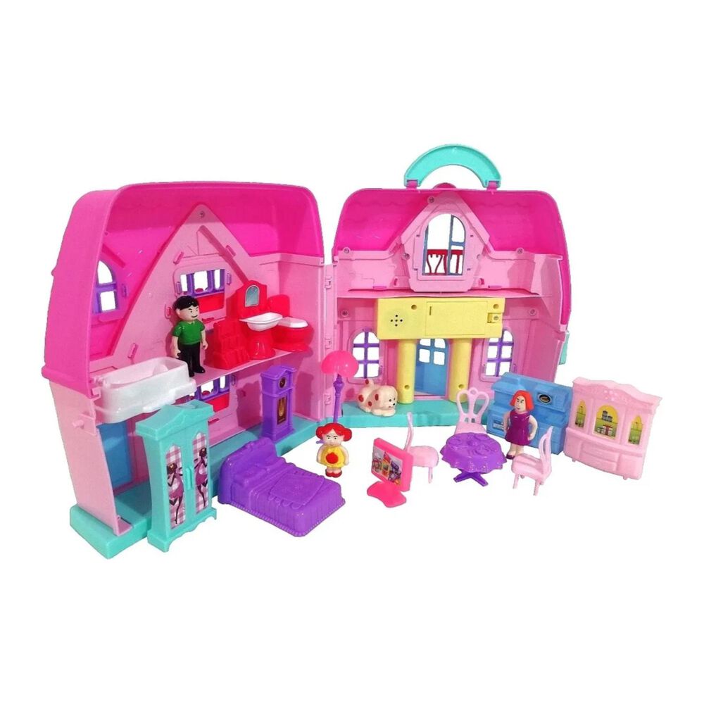 Juguete Casa De Mu&ntilde;ecas Con Accesorios Luz Sonido Infantil image number 2.0