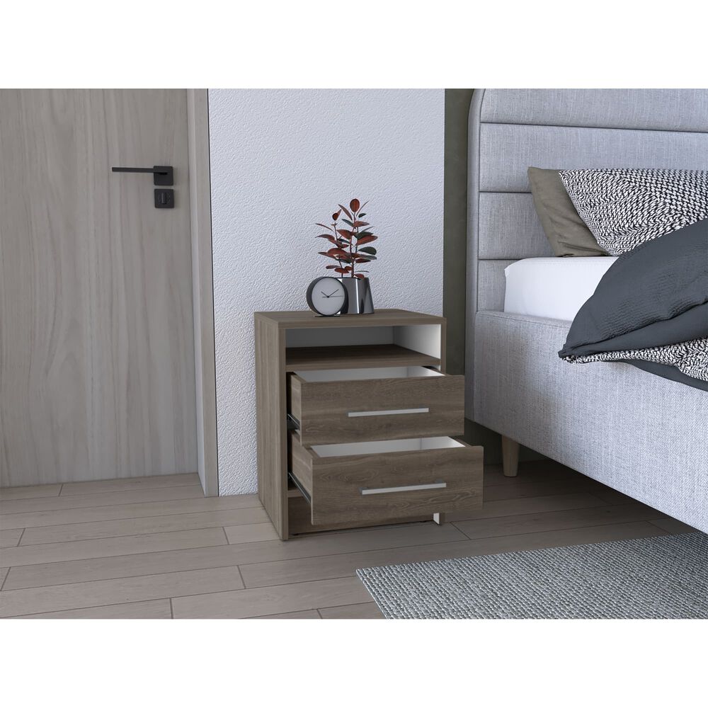 Velador 2 Cajones Fm 50.7x40x37.3 Cm Café Oscuro image number 5.0