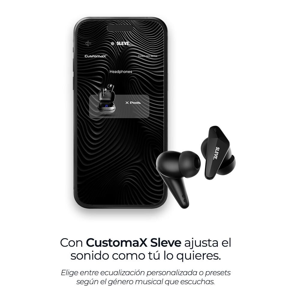 Audífonos Sleve X Pods 2Gen Black image number 5.0