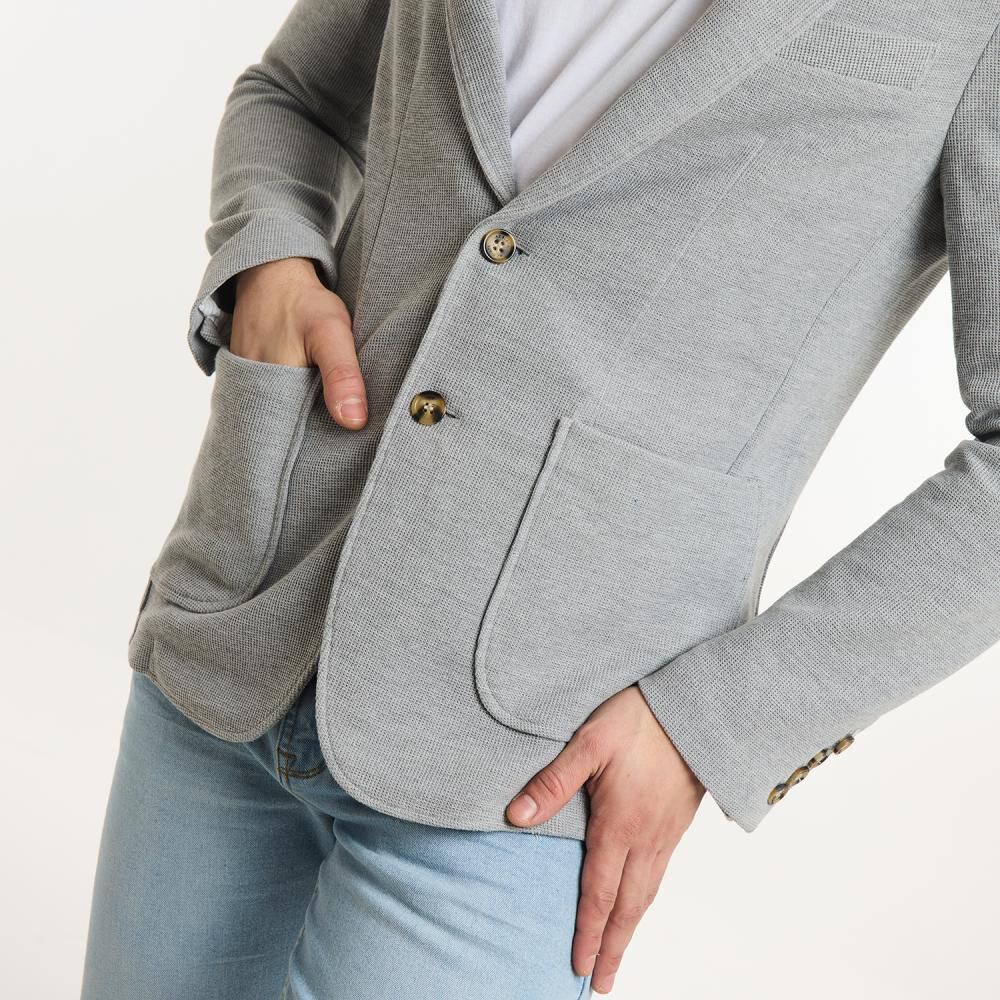 Blazer Slim Hombre Az Black image number 4.0