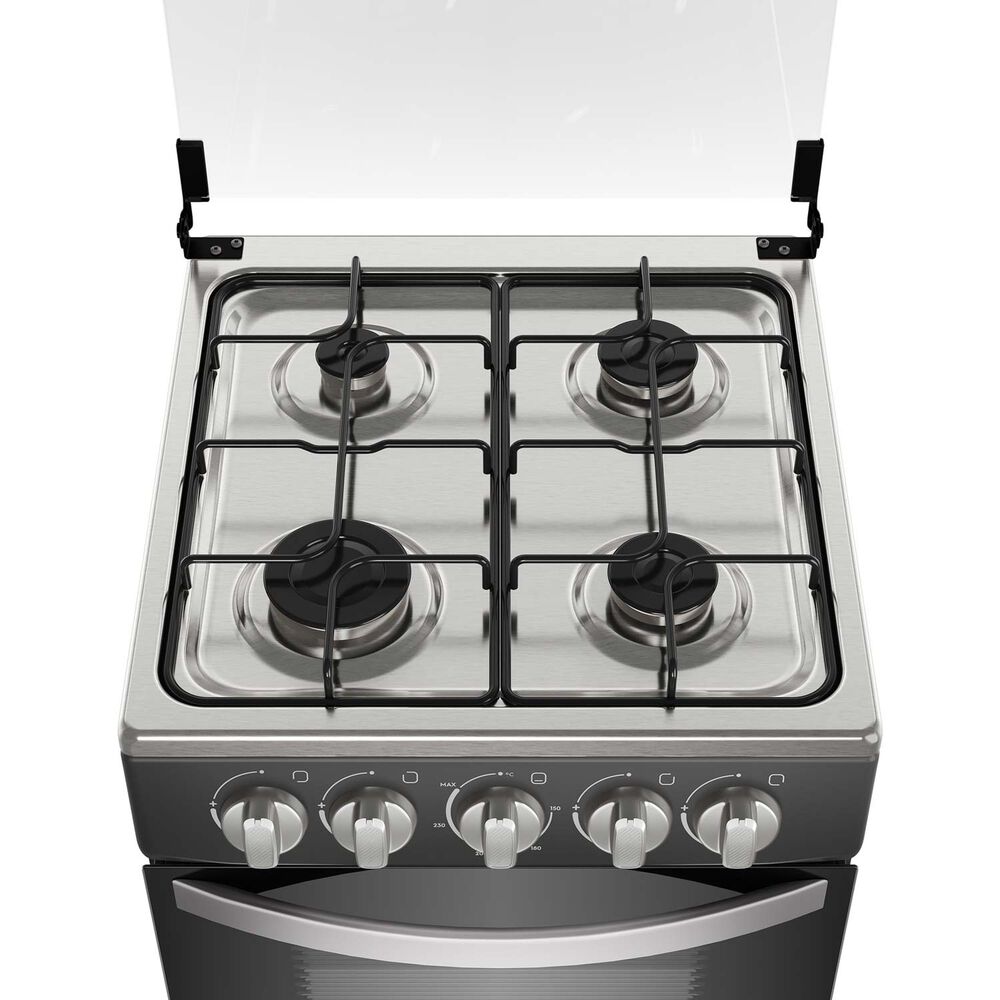 Cocina A Gas 4 Platos Limpiaf&aacute;cil Y Tapa Vidrio Fm4lp Negra image number 5.0
