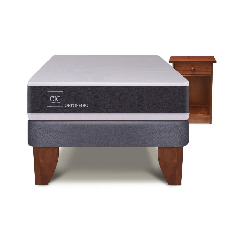 Cama Europea Cic New Ortopedic / 1.5 Plazas / Base Normal + Velador image number 0.0