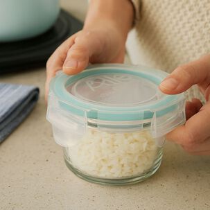 Set 6 Contenedores Hermeticos Allegra Vidrio 165ml Redondo