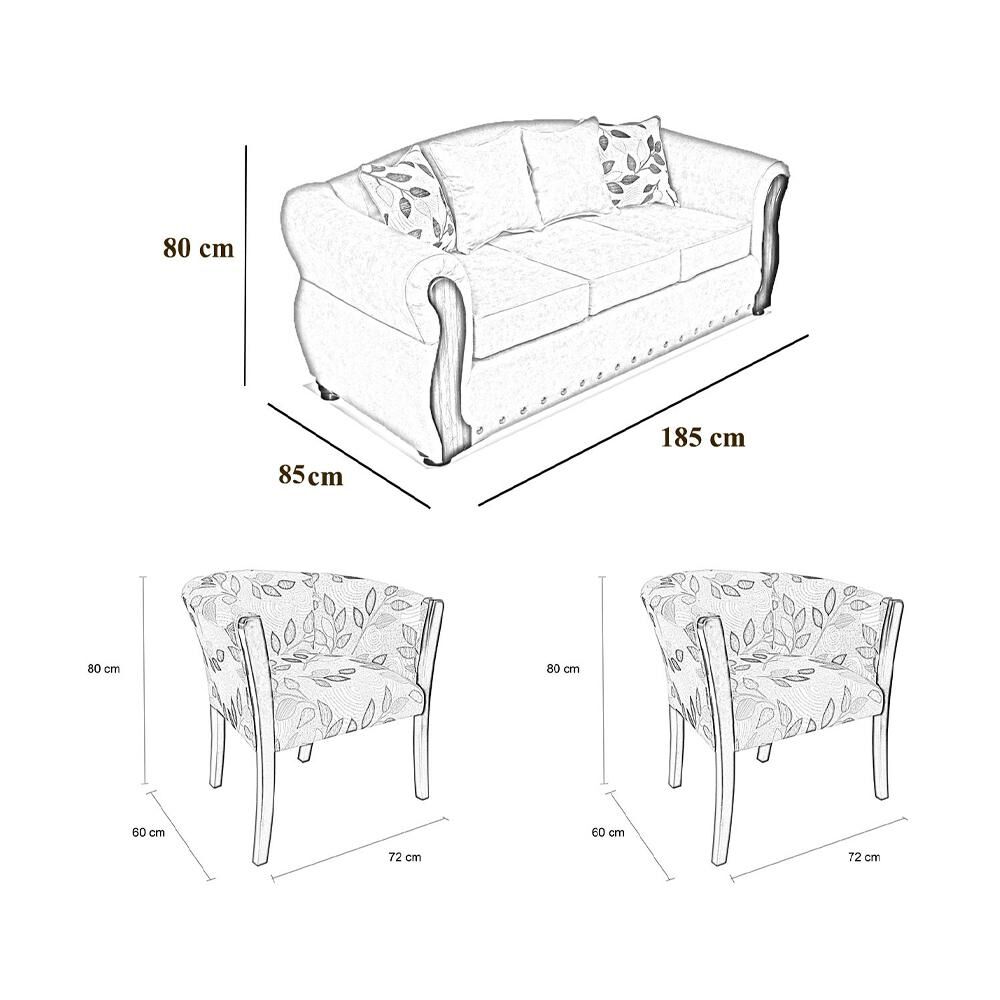 Juego De Living Elegant Detail Bartulcci / 5 Cuerpos image number 1.0