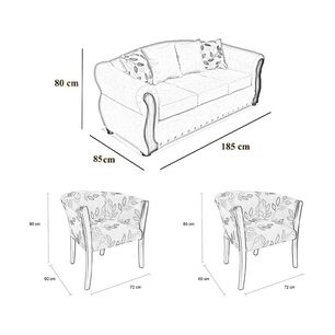 Juego De Living Elegant Detail Bartulcci / 5 Cuerpos