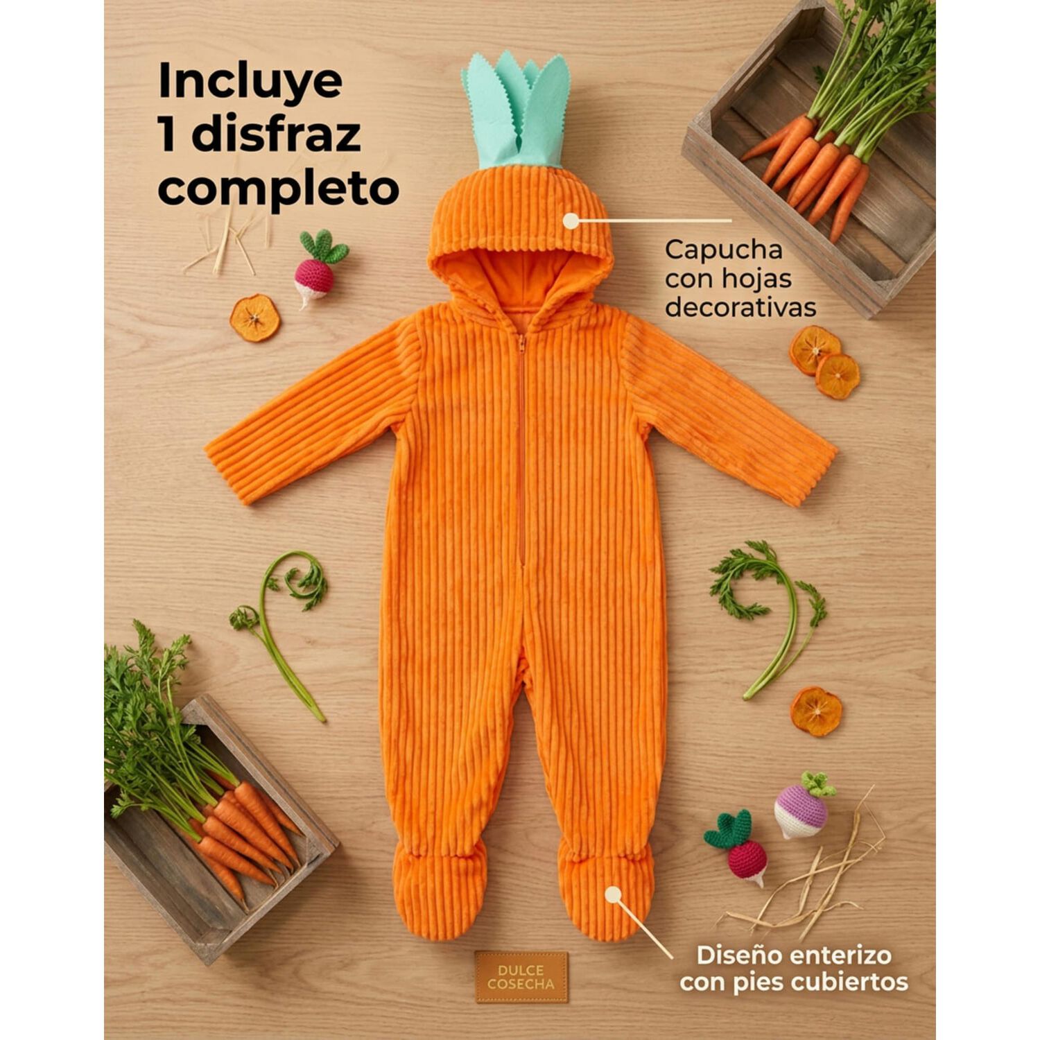 Disfraz Infantil Zanahoria Tierna image number 7.0
