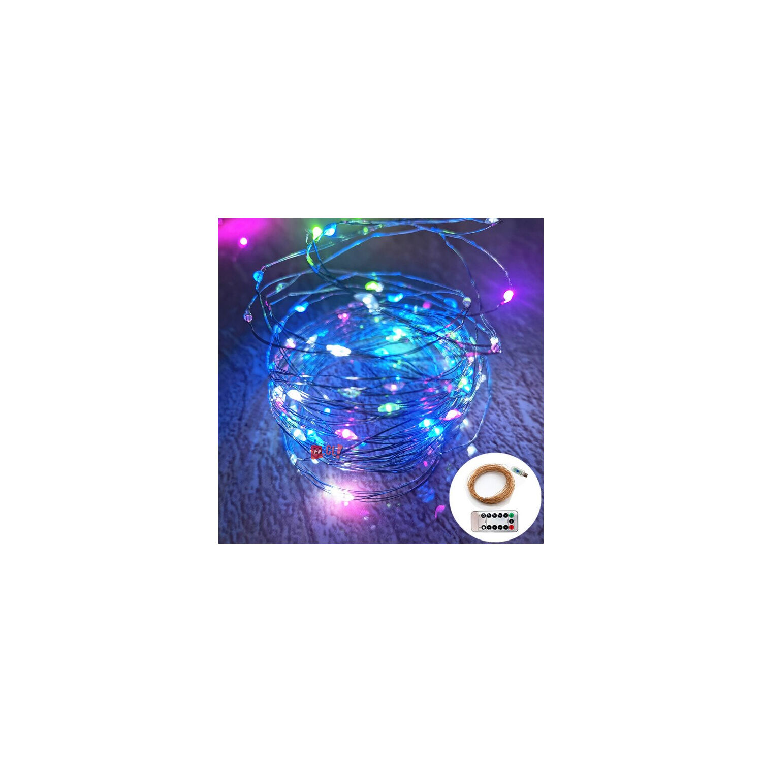 Guirnalda Cortina Luz Led 2mts Multicolor - Ps image number 1.0