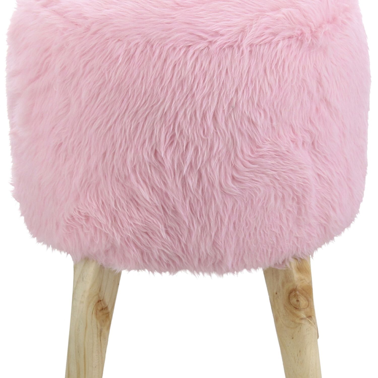 Pouf Bird Rosado Piel Sint&eacute;tica 35x35x45 Cm M&aacute;xima Design image number 0.0