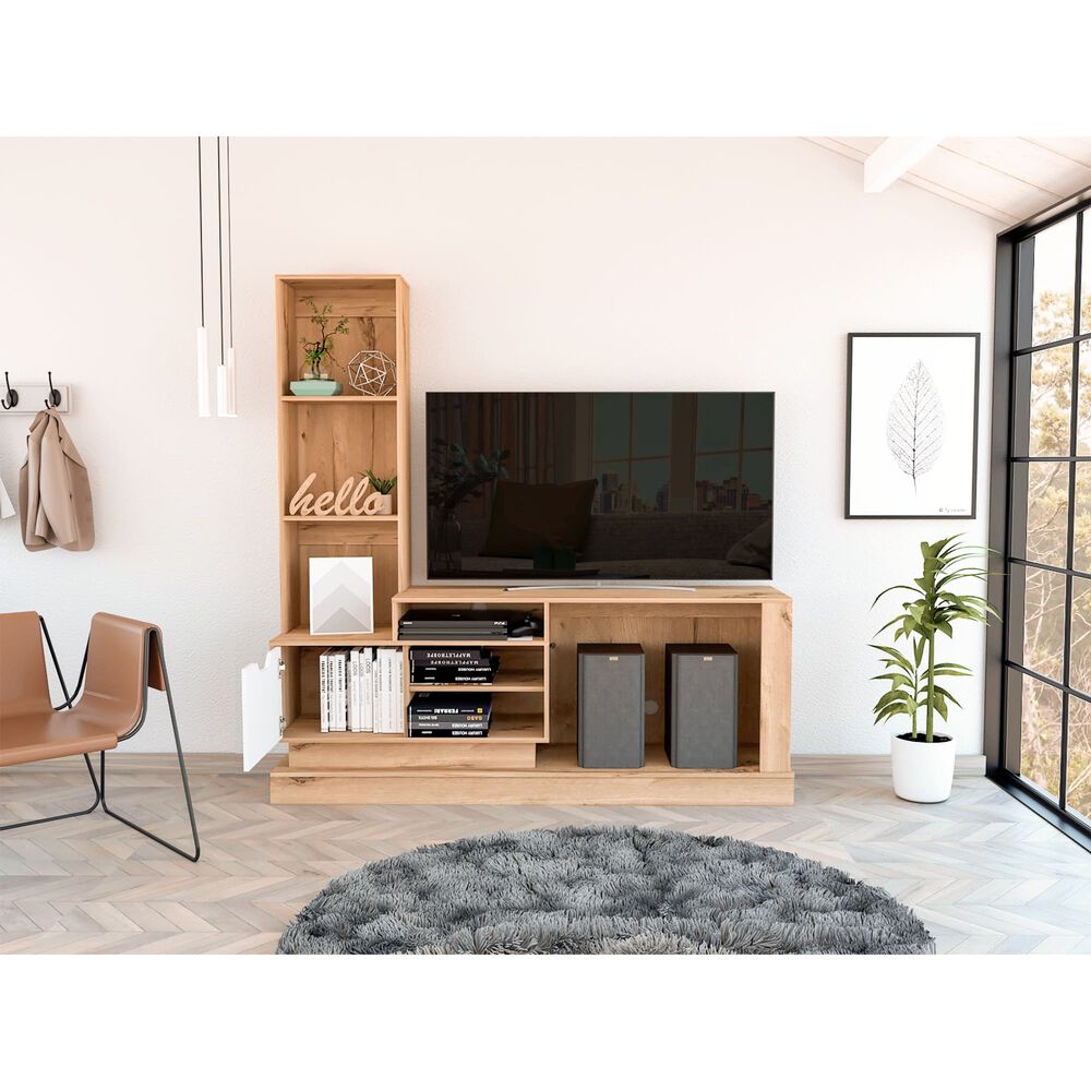 Centro De Entretenimiento Tv 55" Café Claro 181.4x177.7x43.1 Cm image number 8.0