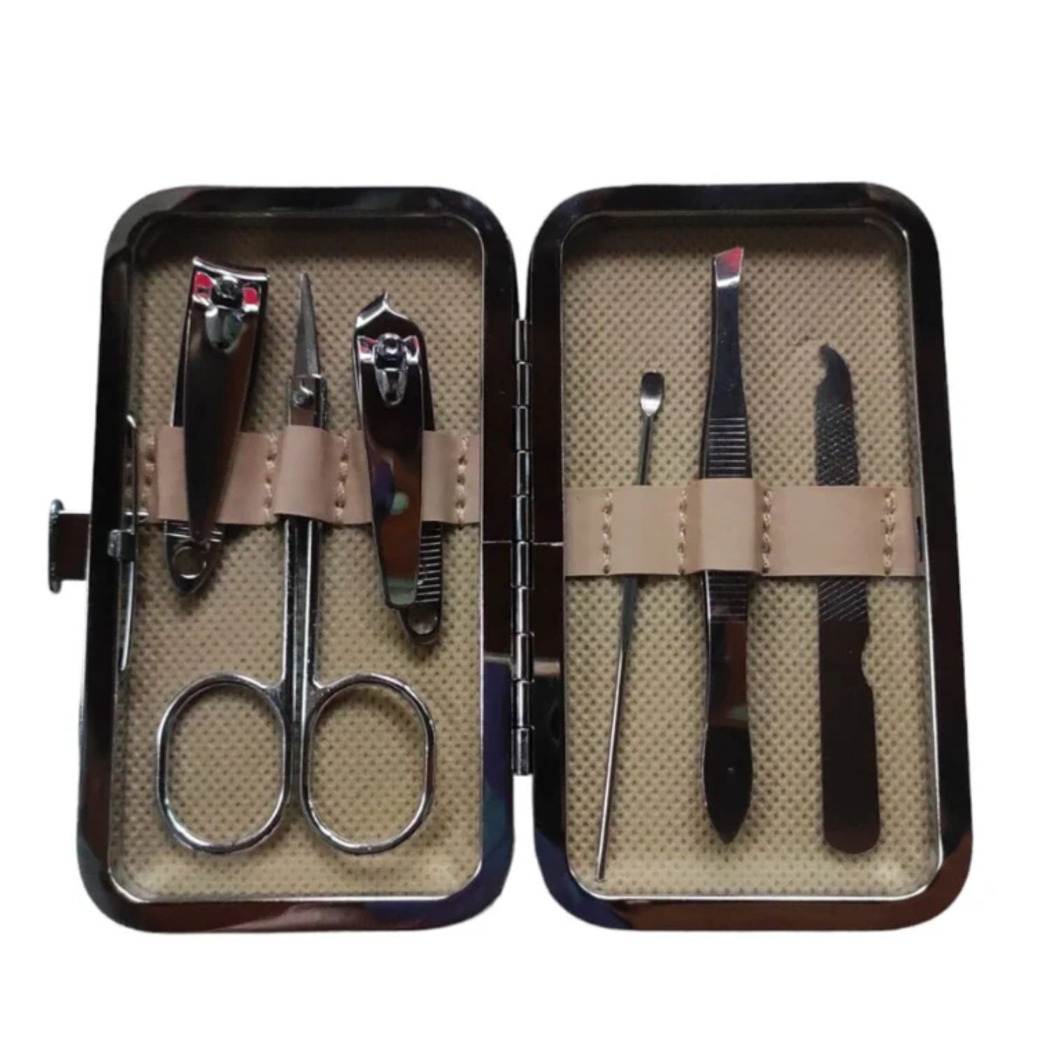 Set Manicure 6 Piezas 10cm Elegante Negro Accesorios Belleza image number 0.0