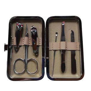 Set Manicure 6 Piezas 10cm Elegante Negro Accesorios Belleza