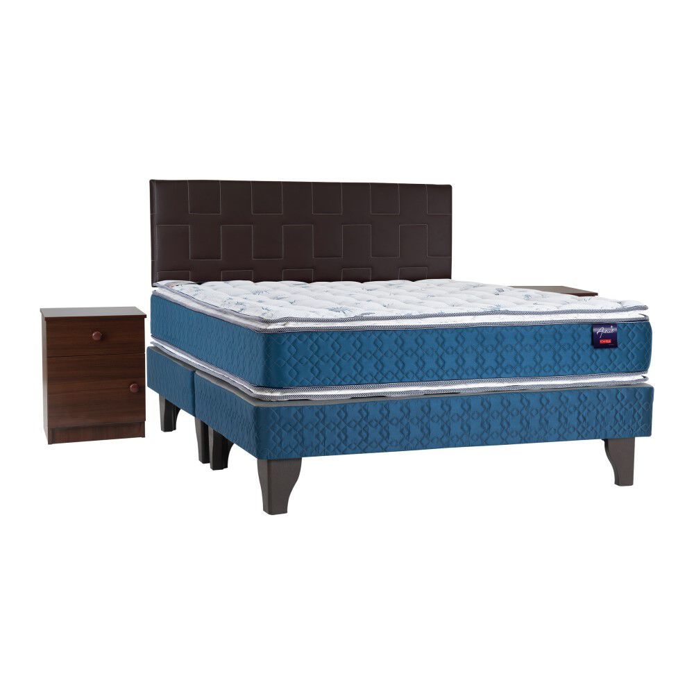 Cama Europea Celta Astral / King / Base Dividida + Set De Maderas image number 0.0