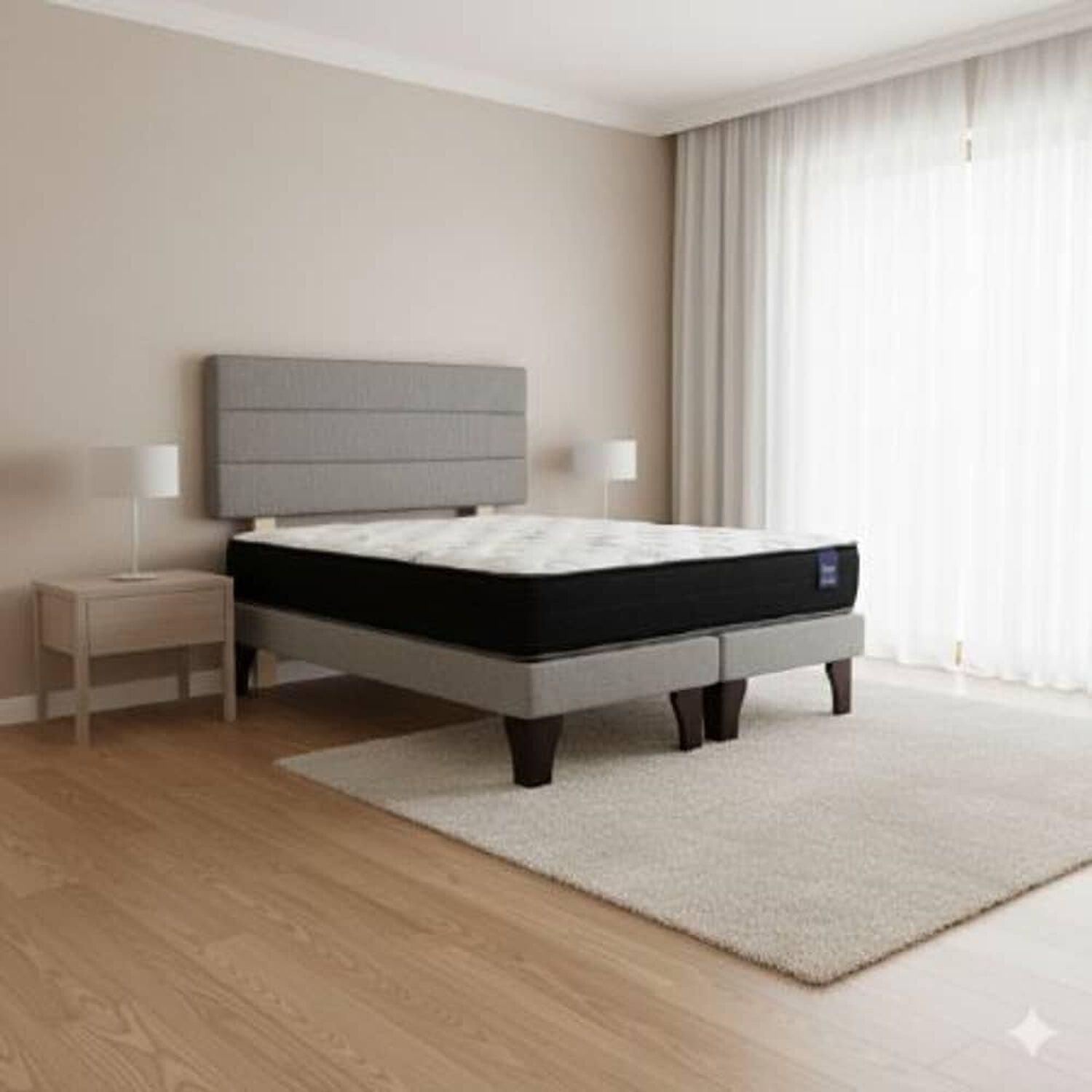Cama Europea 2 Plazas 190 Respaldo Atacama image number 0.0