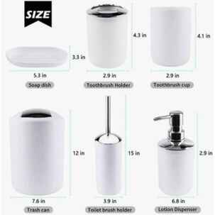 Set De Accesorios Para Ba&ntilde;o