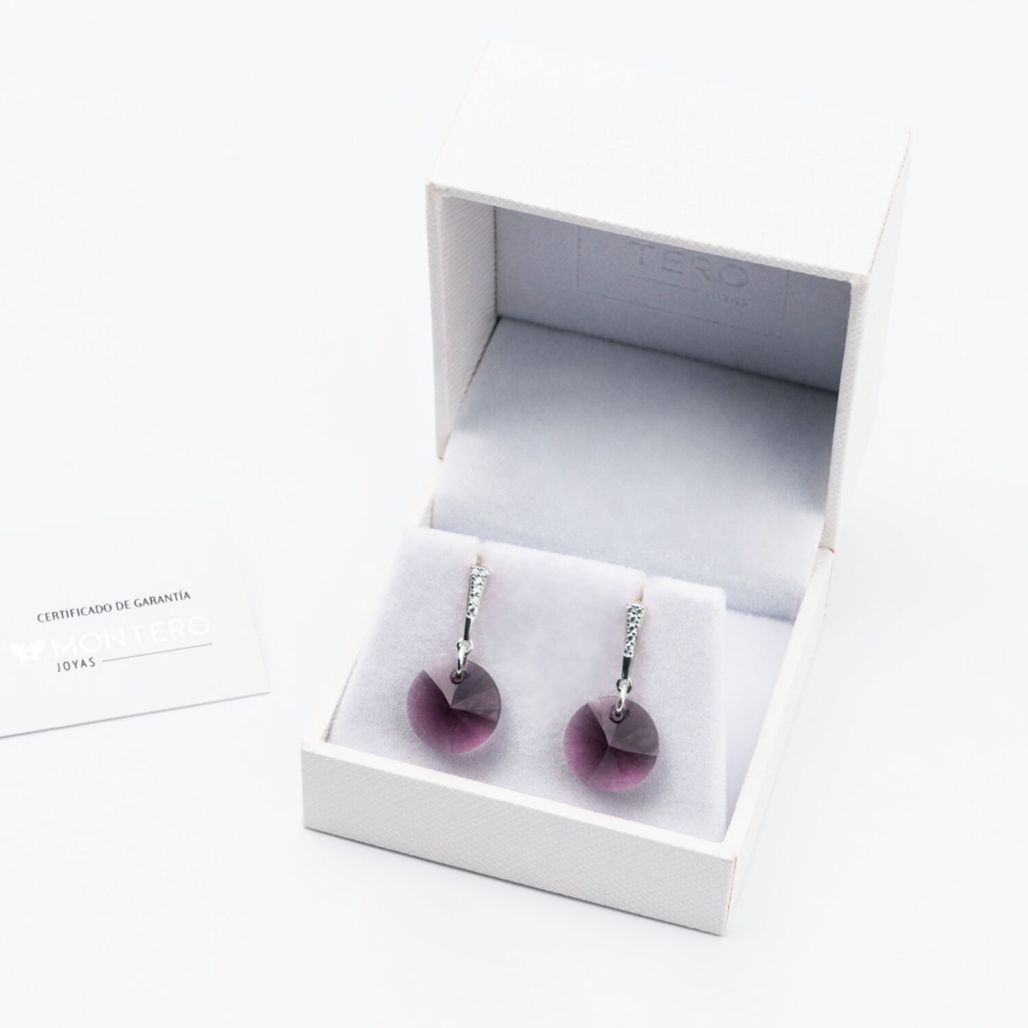 Aros Paris Cristales Genuinos Amethyst image number 2.0