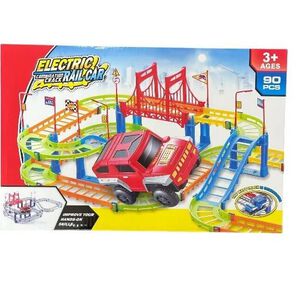 Autopista Mágica Armable Juguete Niños 90 Piezas + Auto Color Unico