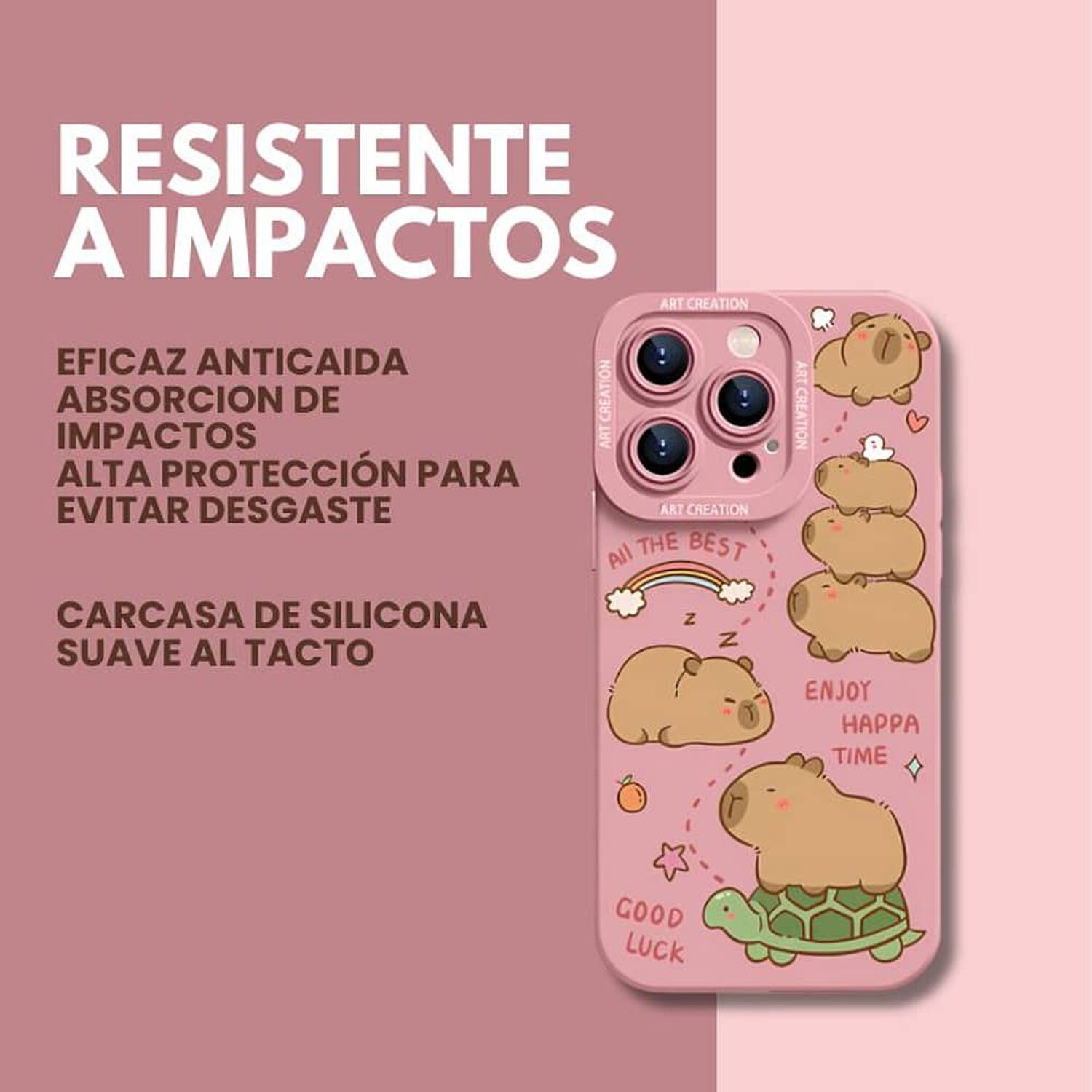 Carcasa Funda Silicona Iphone 16 Pro Max Capibara Antigolpes image number 2.0