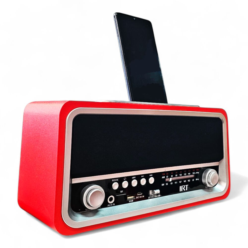 Radio Retro Vintage Irt Bluetooth /am /fm Recargable Retro06 image number 0.0