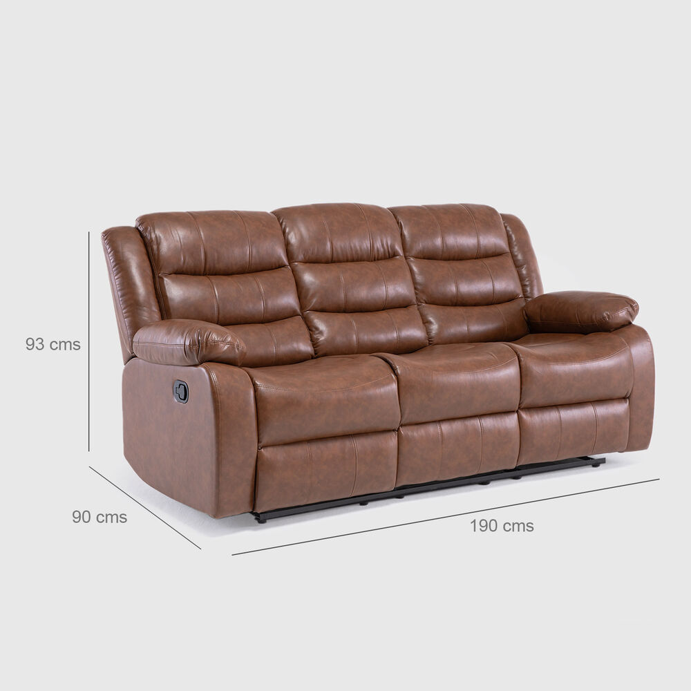 Sof&aacute; 3 Cuerpos Reclinable Moderno Roma Km060s image number 2.0